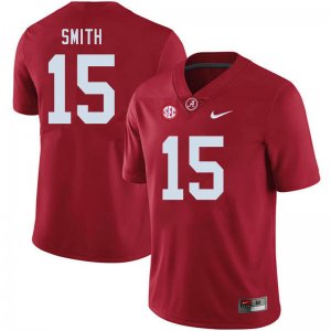 NCAA Men's Alabama Crimson Tide #15 Eddie Smith Stitched College 2020 Nike Authentic Crimson Football Jersey QJ17D51LA